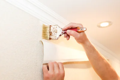 Pose de papier peint à Corbie — revêtements muraux et toiles de verre
